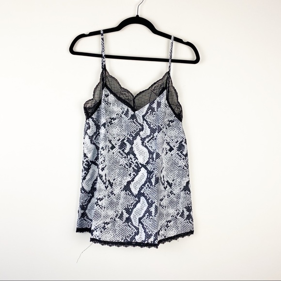 NWOT Snakeskin Print V Neck Tank Top - Picture 2 of 6